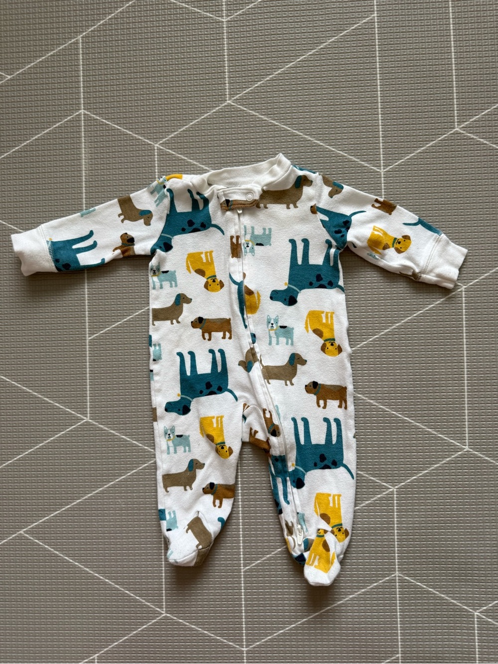Unbranded White Baby One-Piece with Dog Print - Picture 4 of 5